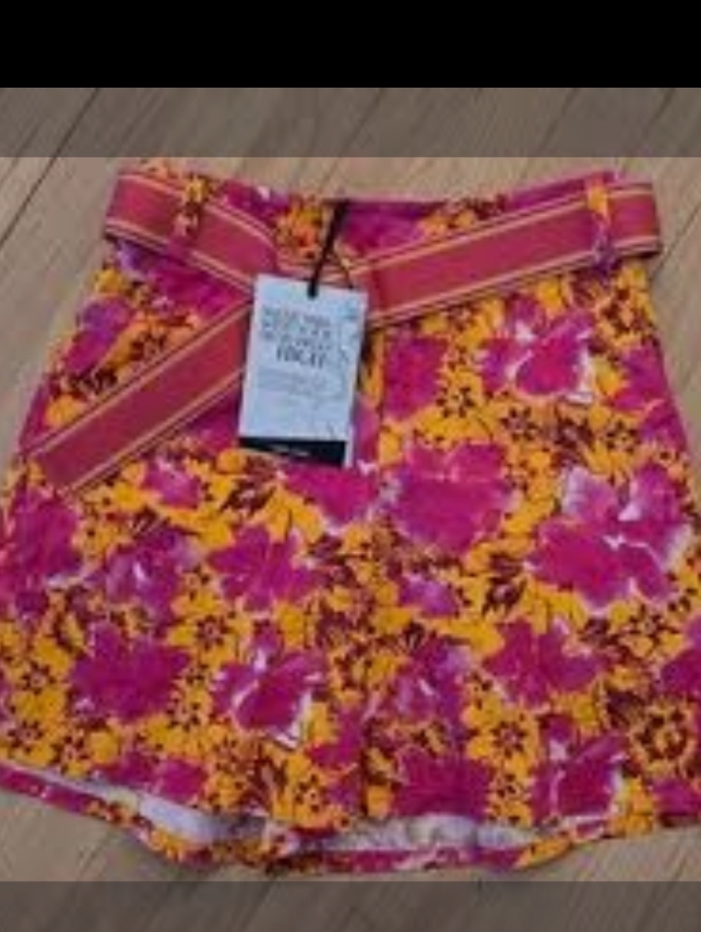Sassy Jones Pink & Orange Floral Poppy Shorts